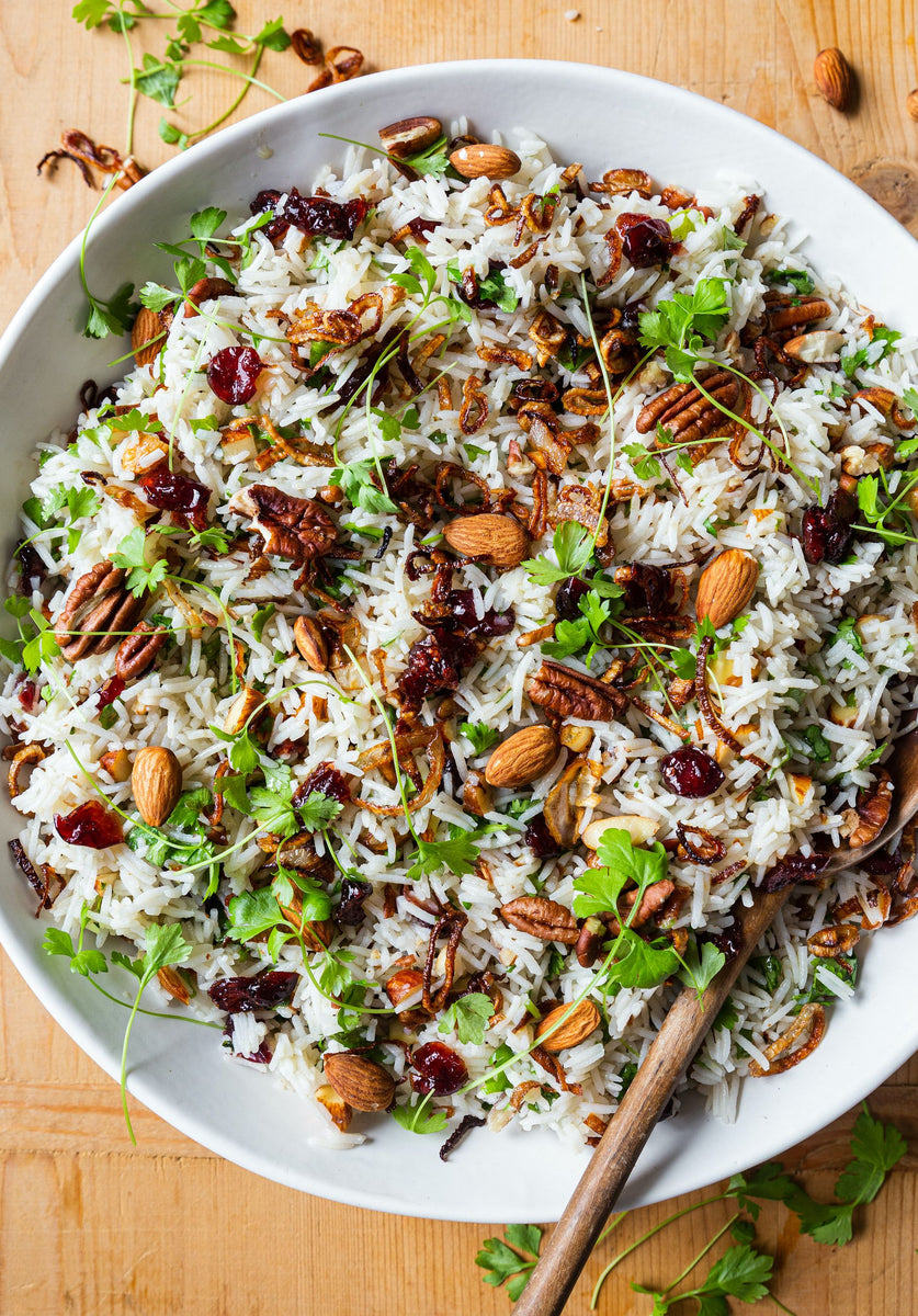 Cranberry Rice With Crispy Shallots And Nuts – La Tourangelle