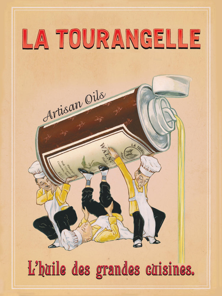 La Tourangelle Tan “L’Huile des grandes cuisines” Three Chef Poster 18 x 24