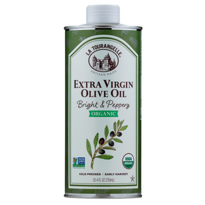 
                  
                    Organic Bright & Peppery Extra Virgin Olive Oil front
                  
                