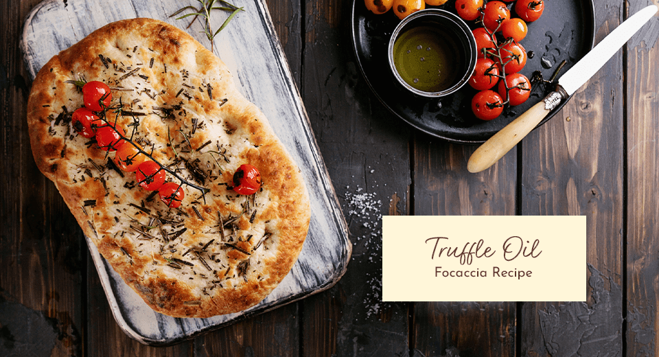 Focaccia med svart tryffelolja