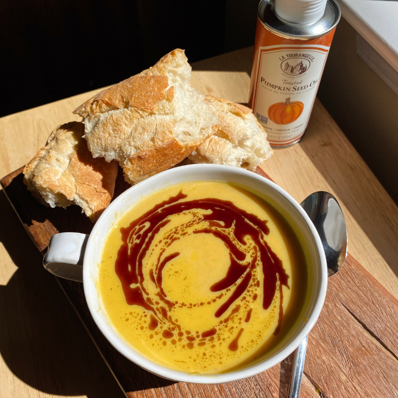 Butternut Squash Soup with Toasted Pumpkin Seed Oil