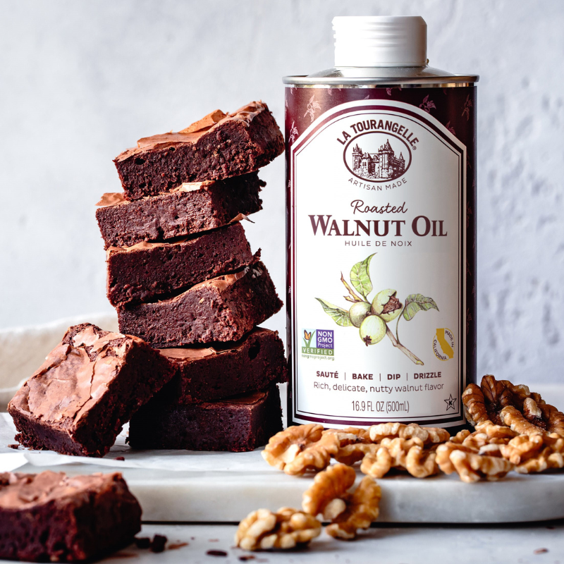 Walnut Oil Chocolate Brownie