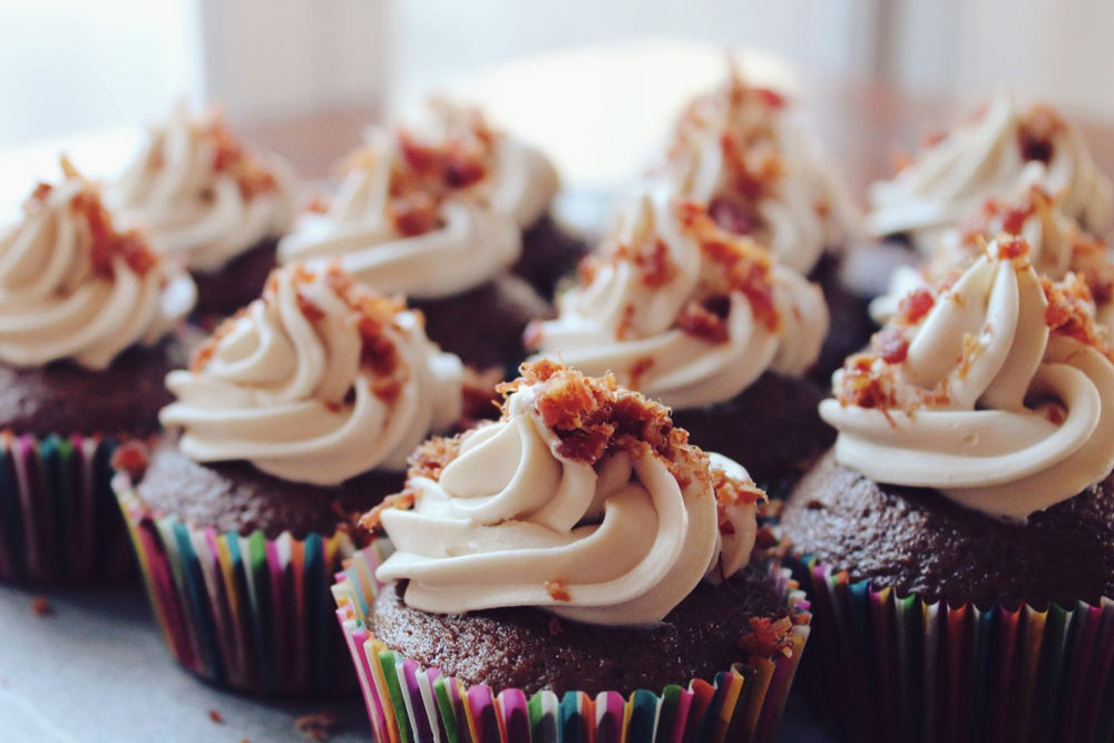 Chocolate Almond Cupcake with Coconut Frosting