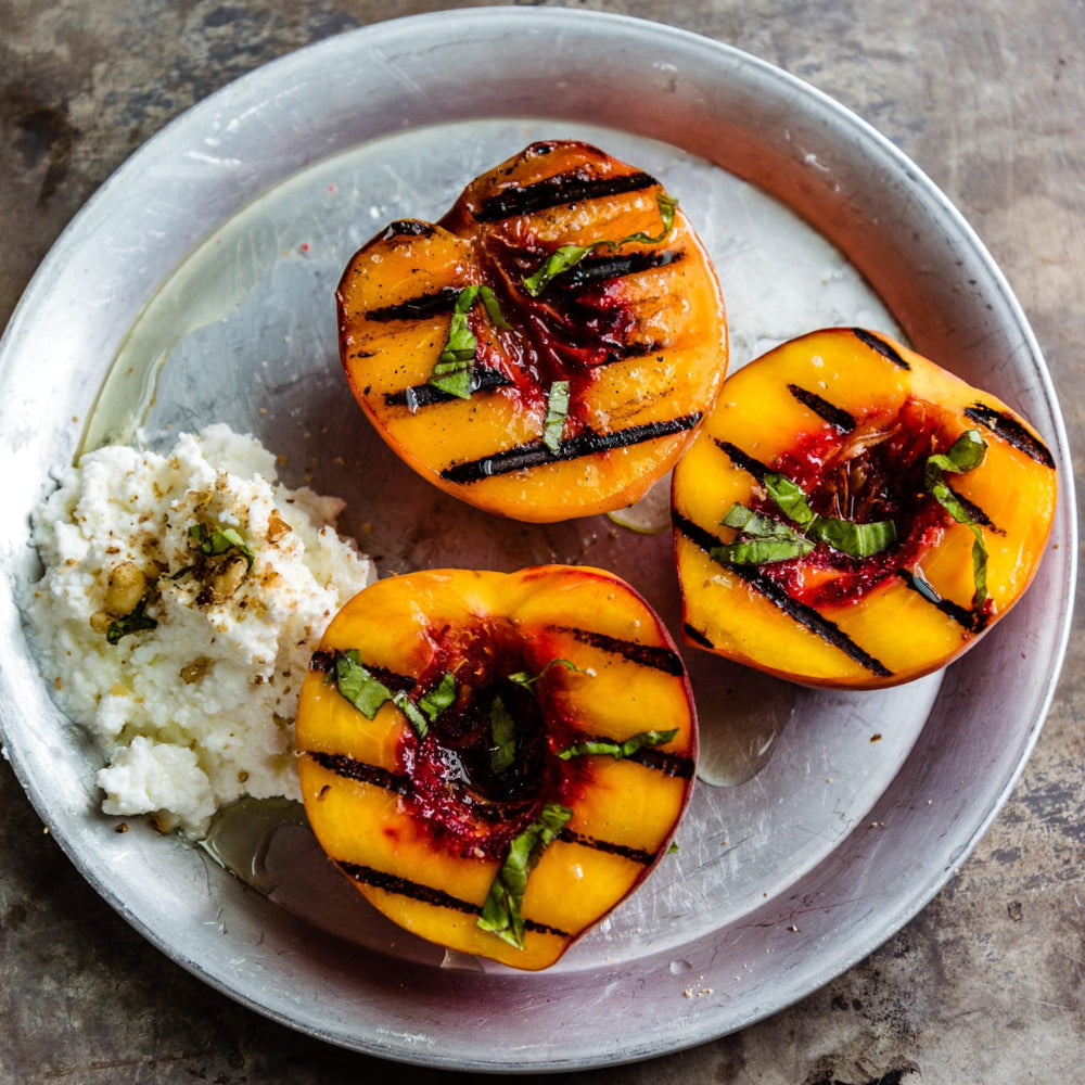 Grilled Peaches with Burrata