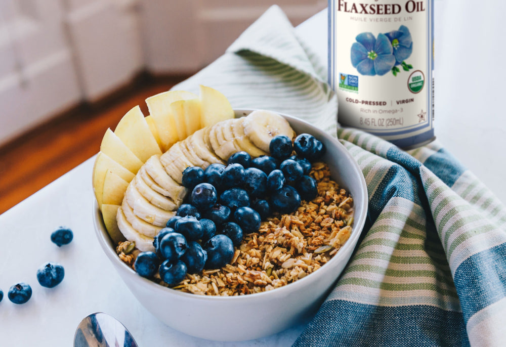 Morning granola with Flaxseed Oil