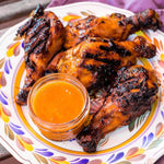 Apricot BBQ Chicken Legs With Roasted Walnut Oil