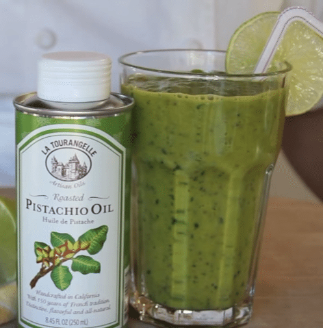 Roasted Pistachio Oil Green Smoothie (Video)