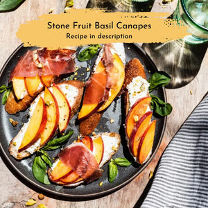 
                  
                    Stone Fruit Basil Canapes
                  
                