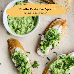 
                  
                    ricotta pesto pea spread
                  
                