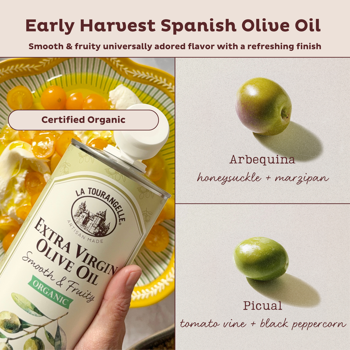 Organic Smooth & Fruity Extra Virgin Olive Oil – La Tourangelle