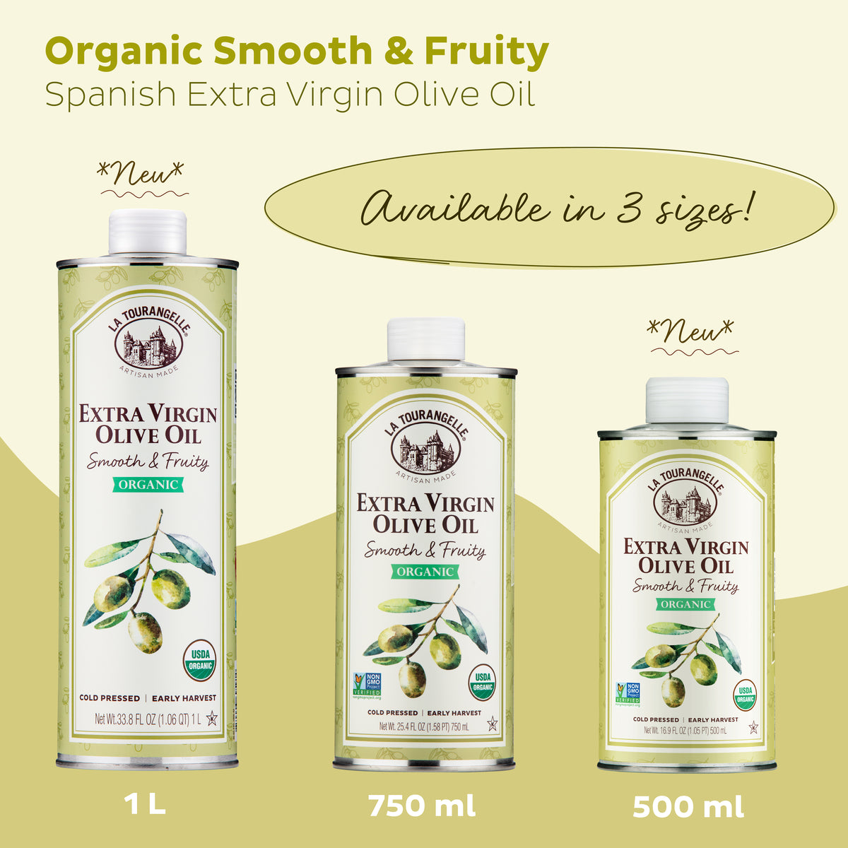 Organic Smooth & Fruity Extra Virgin Olive Oil – La Tourangelle
