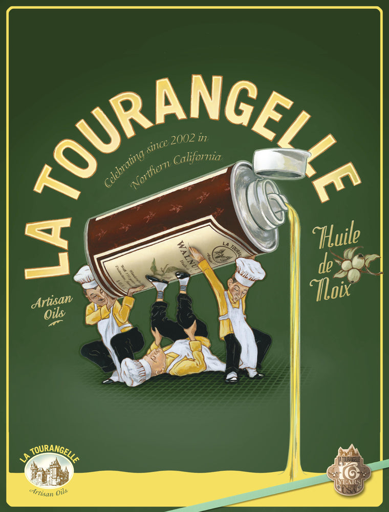La Tourangelle Green “Celebrating Since 2002” Three Chef Poster 18 x 24