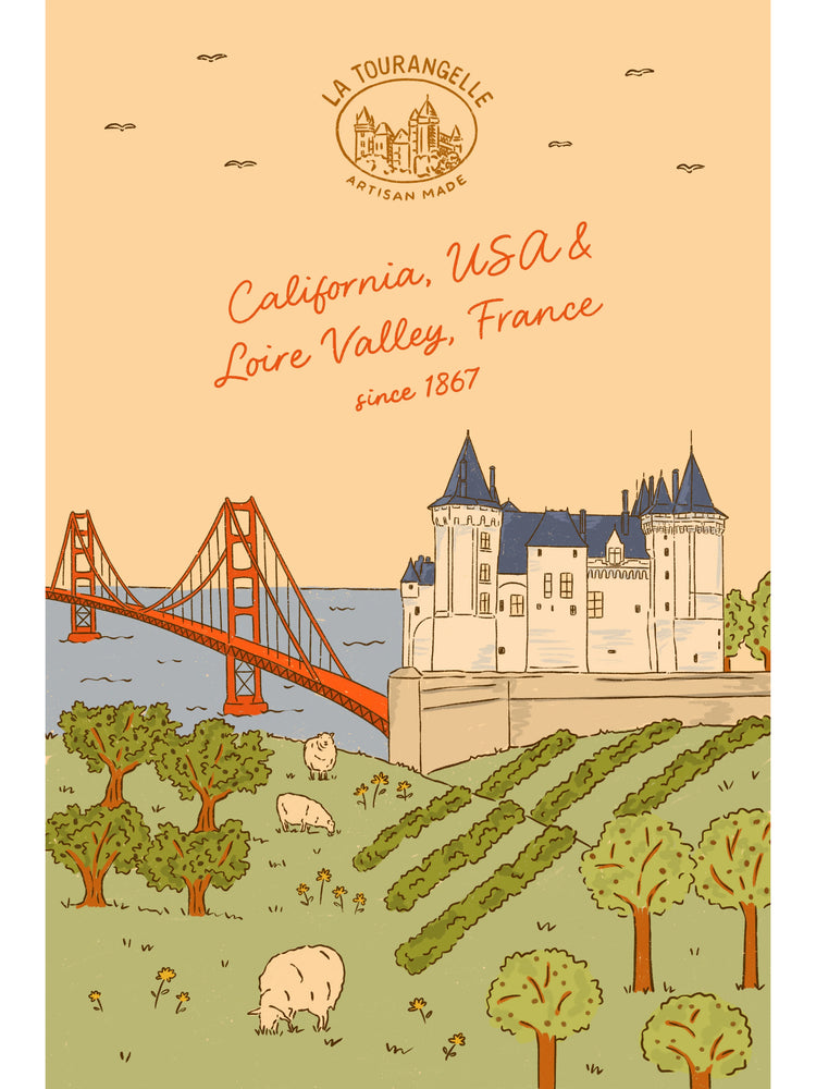 La Tourangelle Illustration – Golden Gate Bridge and Castle Poster 18