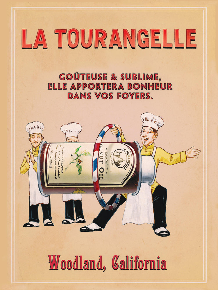 La Tourangelle Tan  “Gouteuse et Sublime” Three Chef Poster 18 x 24