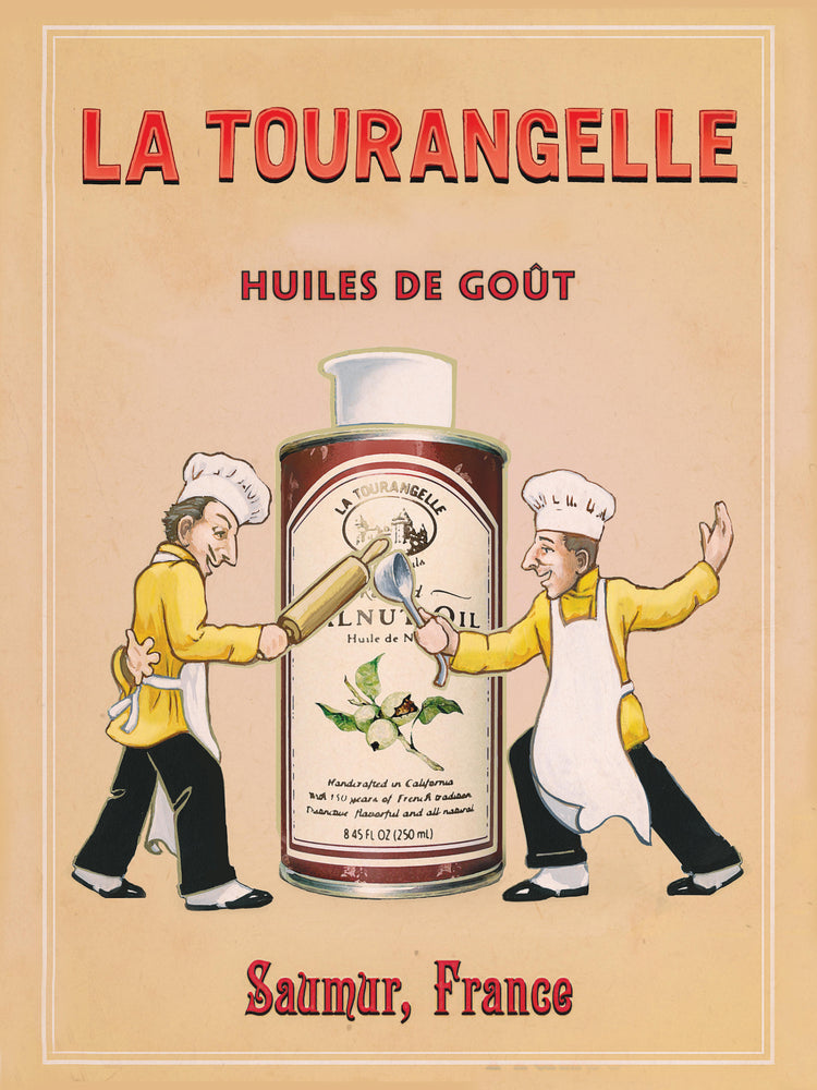 La Tourangelle Tan “Huiles de Gout” Two Chef Poster 18 x 24