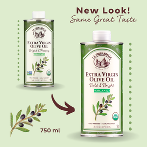 Organic Bright & Peppery Extra Virgin Olive Oil - La Tourangelle