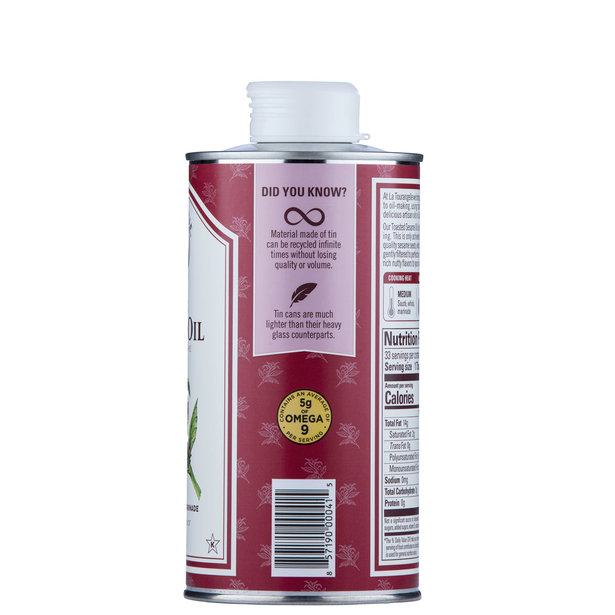 Toasted Sesame Oil | Artisan Oils | Organic | La Tourangelle