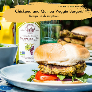 
                  
                    chickpea and quinoa veggie burgers
                  
                